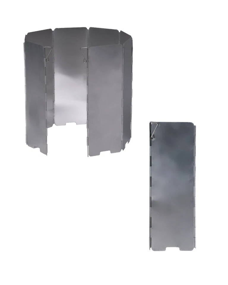 MILTEC Windschutz Alu faltbar Windschild Campingkocher Camping Outdoor Gaskocher Milt