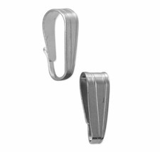 8mm X 3.2mm Snap on Bail Attacher Hook 4 Charms Pendant Real 14K White Gold