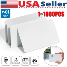 1-1000PCS NTAG215 Blank NFC Cards Tags NTAG 215 TagMo Waterproof RFID PVC Lot