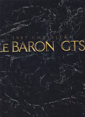 1987 Chrysler Le Baron GTS (4 door Limousine)  Prospekt / Brochure US / USA