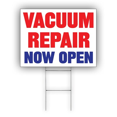 Vacuum Repair Now Open Advertising Vacuum Cleaner Shop Coroplast Yard Sign