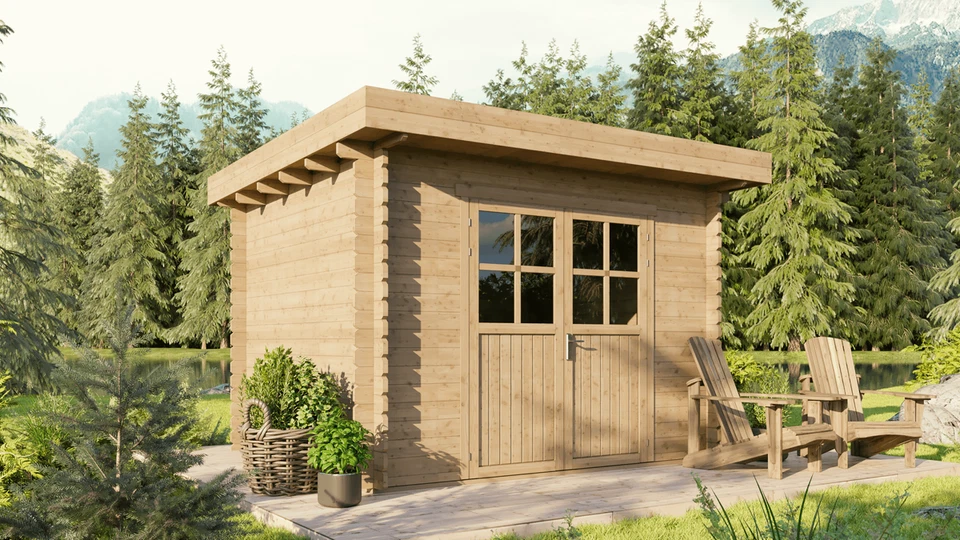 Gartenhaus Gerätehaus Blockhaus Holzhaus 3x2,5 m ALL IN - Bild 4 von 4