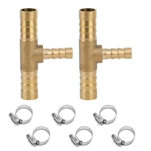 Closmos 2pcs Brass Hose Barb Reducer Tee Reducing Tfitting 3/4" Barbed x 5/8... eBay