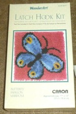 Latch Hook Rug Kit Butterfly WonderArt 4677 by Caron