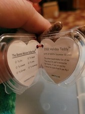 TY Beanie Baby 2002 Holiday Teddy Bear New With Tags Collectable Plush