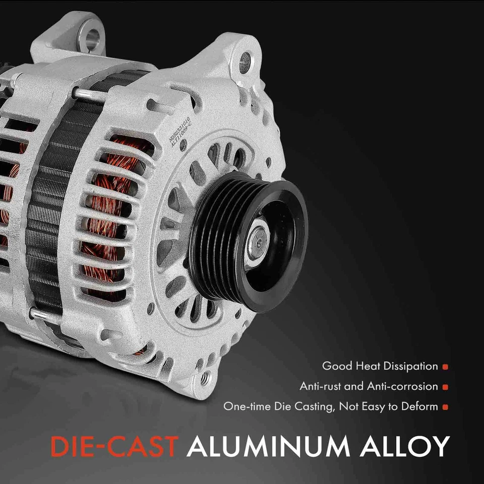 Alternador para polea INFINITI FX45 2003-2008 Q45 2002-2005 110A 12V CW 6 ranuras Foto 4 de 4