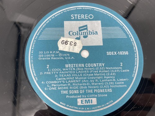 The Sons Of The Pioneers - WESTERN COUNTRY 12” Vinyl LP - Picture 5 of 6