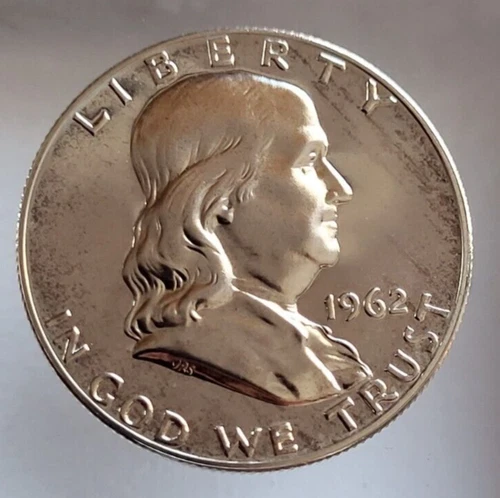 1962 P Franklin Half Dollar Proof  -  90% Silver - Philadelphia