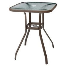 Outdoor Patio Dining Bar Height Table Bistro with Umbrella Hole l X