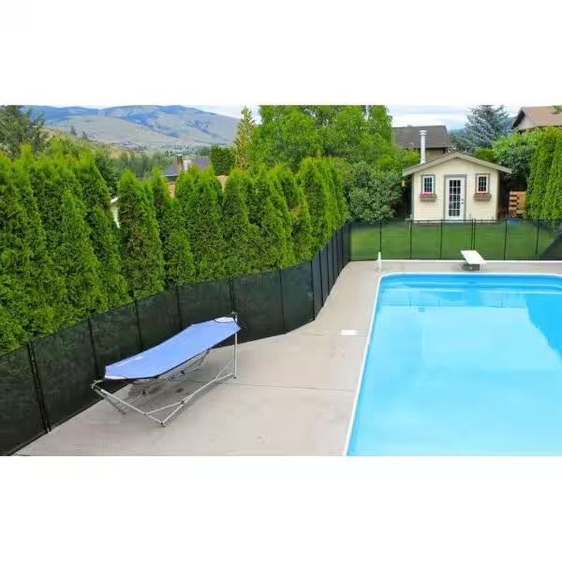 Swimming Pool Safety Fence In Ground Adjustable to Fit Around Any Size Or Shape