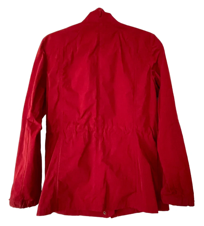 Ralph Lauren Woman’s Red Lightweight Jacket with Gold Snaps Size Med Adjustable - Image 3 of 4