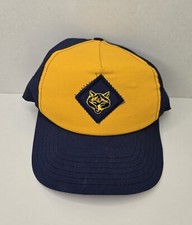 Vintage CUB SCOUTS of America Wolf Embroidered Size M/L Hat Made In USA