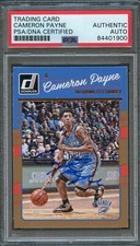 2016 Donruss #148 Cameron Payne Signed Card Auto PSA/DNA Slabbed Thunder