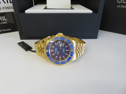 Gevril Men's 42604 Chambers Swiss Automatic Ceramic Bezel Gold IP Date Watch - Picture 6 of 12
