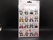 The paper studio stick a bilities Epoxy panda stickers 28pc
