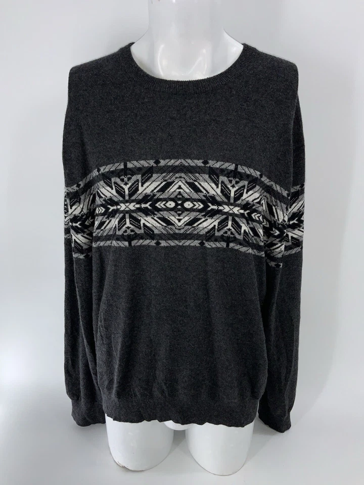 Suéter Harrison Cuello Redondo XXL Hombres Gris Copo de Nieve 100% Cachemira YGI X4-73 Foto 2 de 4