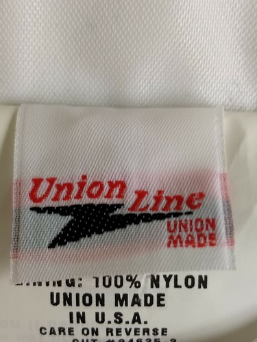Men’s LG AFSCME Presidents Club Nylon Full Zip White Jacket Union Made USA B16 - Picture 6 of 9