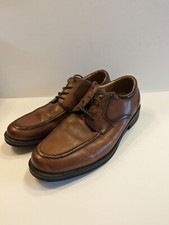 CHAPS Leather Lace Up Dress Casual Career Oxford Loafers Brown Shoe Mens 9.5M