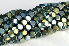 4MM Green Hematite Octagon Cube Grade AAA Natural Gemstone Loose Beads 15.5"