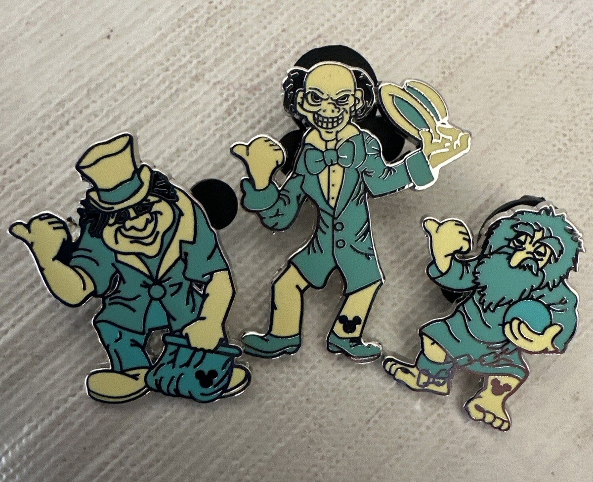 WDW Disney Haunted Mansion Hitch Hiking Ghost Hidden Mickey Set of WDW Disney Haunted Mansion Hitch Hiking Ghost Hidden Mickey Set of