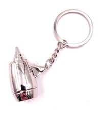 Schlüsselanhänger Triebwerk Flugzeug Turbine Silber Anhänger Keychain