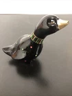 Fenton Gift Shop -Rare Signed Goose-D. Robinson- Christmas-Black