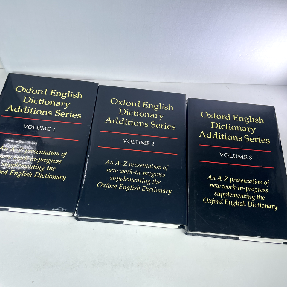 Oxford English Dictionary Additions Series, Volume 13 Hardcover Set VG