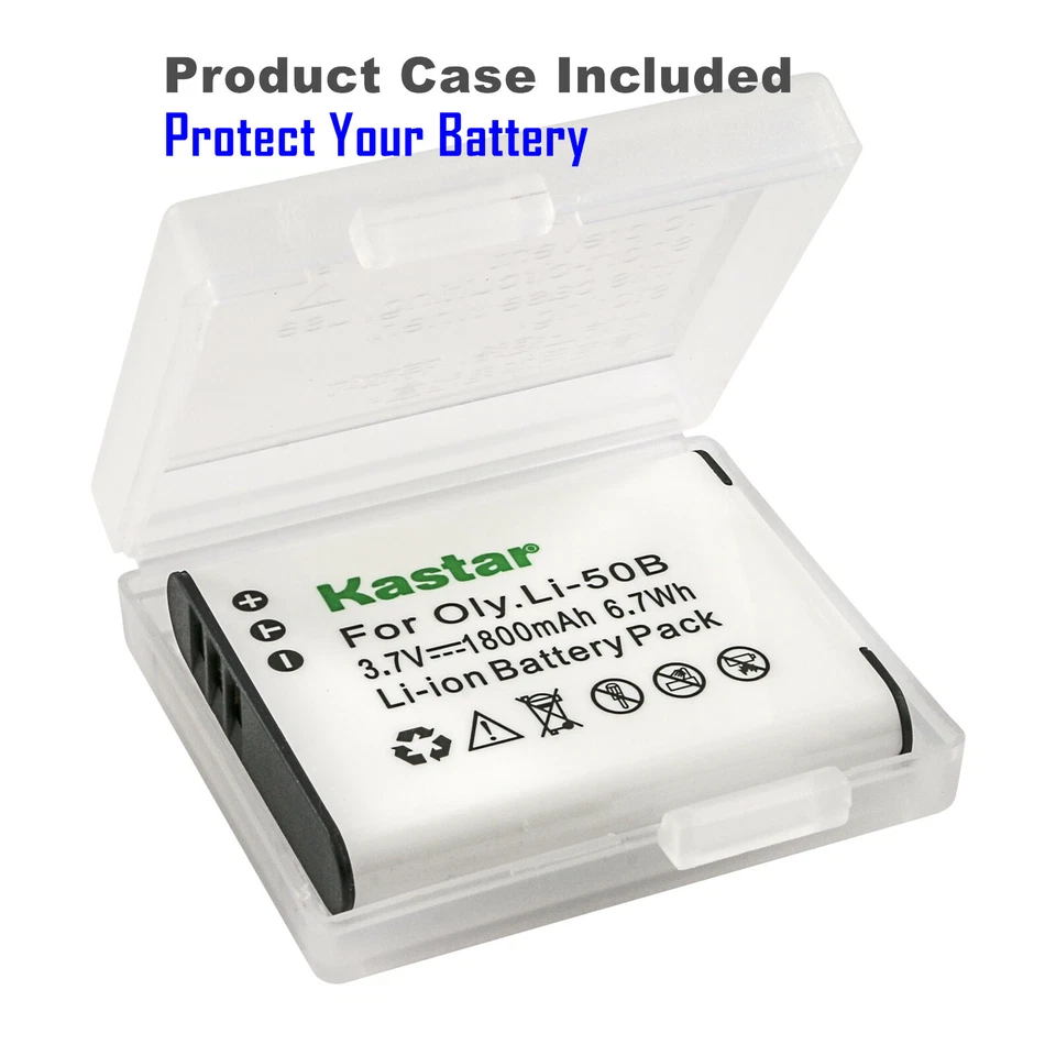 Cargador de batería Kastar LTD2 para Olympus Li-50B LI-50C y talla-11 talla-12 talla-14 talla-15 Foto 2 de 4