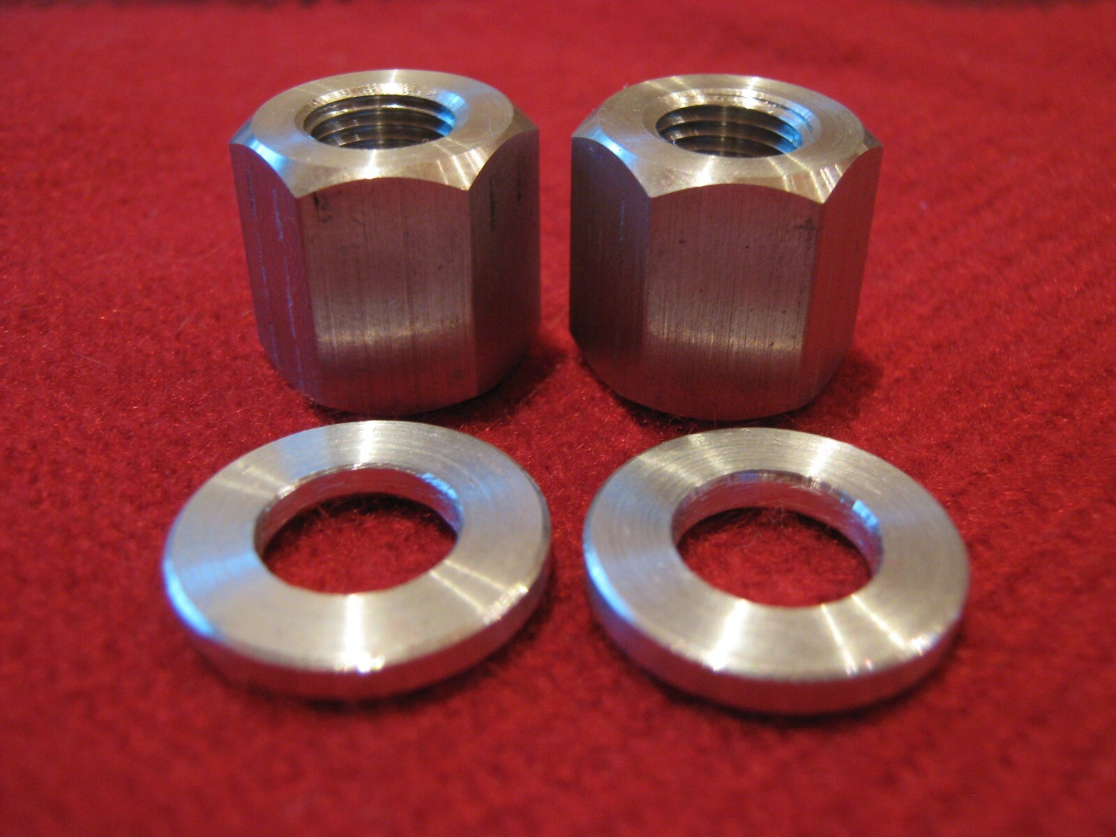 ATOM BIKES D'S NUTS 3/8" X 24 TPI ALUMINUM BMX AXLE NUTS AND WASHERS 5/
