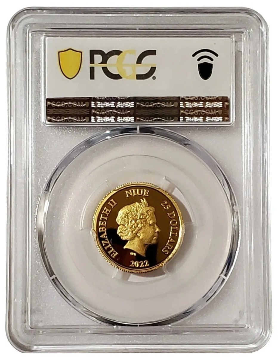 2022 1/4 Oz GOLD $25 Niue 90TH ANNIVERSARY OF GOOFY PCGS PR70DCAM