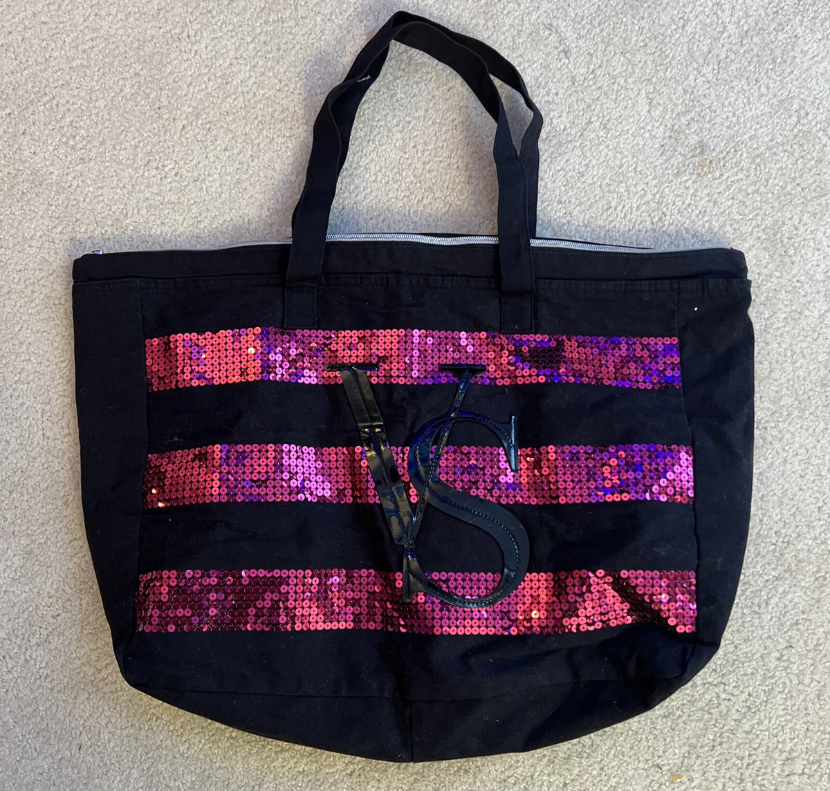 Victoria secret online black sequin bag