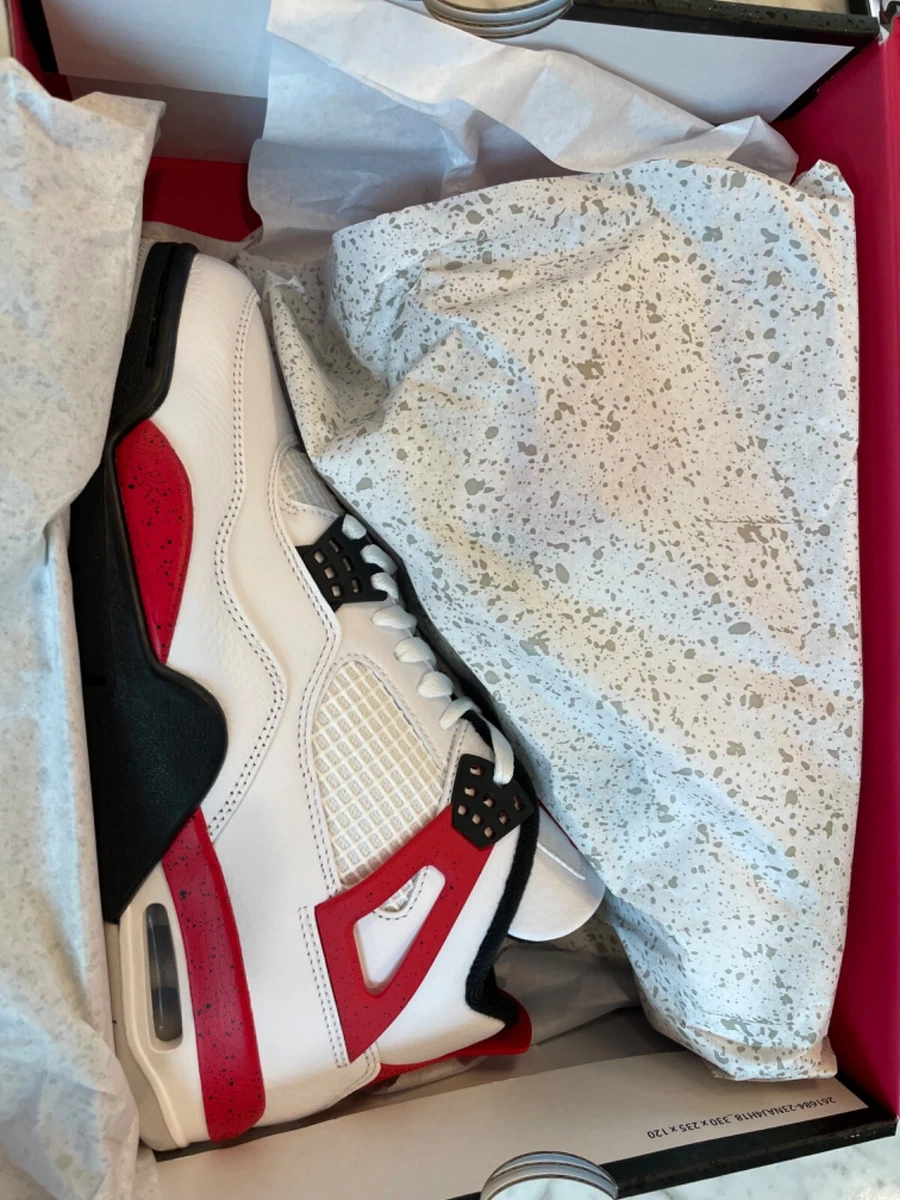 Jordan 4 red best sale white and black