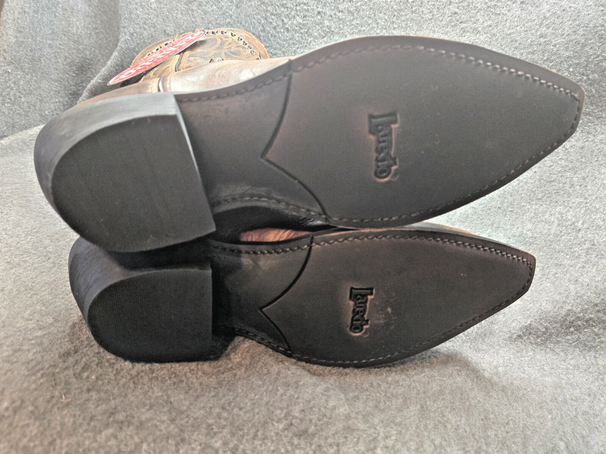 Laredo Western Boots Mens 11.5 D Brown Leather Snip Toe Bucklace 68434 NIB Laredo Men main image 3
