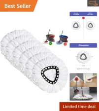 Machine Washable Spin Mop Replacement Head - 6 Pack Mop Refill for Ocedar Mops