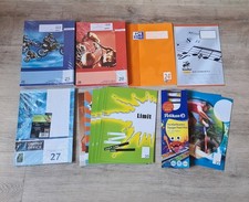 Schulbedarf, 35 Hefte und Deckfarbkasten  Konvolut 