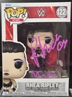Funko WWE Rhea Ripley #122 Autographed w/ Mami Inscription with Protector JSA