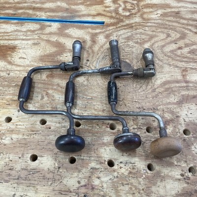 Lot of 3x Vintage Sweep Ratcheting Brace Stanley 945 millers fall 31