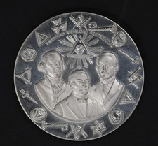 Mexico Masonic Freemasonry In American Continent Silver Medal Grove M-68a Gem