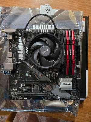 AMD Ryzen 5 5600x bundle with Asrock B450 WiFI motherboard, 32 gigabytes of DDR4