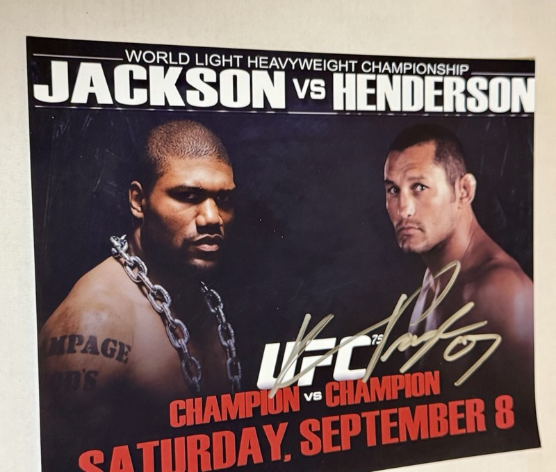 Quinton Rampage Jackson Signed 8x10 Photo UFC MMA
