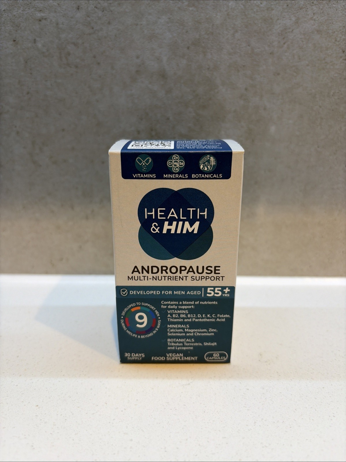 Health & Her Health & Him Andropause 55+ Multi-Nutrient Supplement 60 Capsules