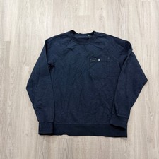 Orvis Pocket Sweatshirt Men's Large Blue Pullover Crewneck Cotton Lightweight