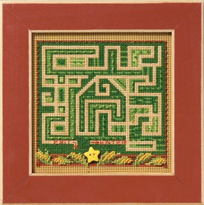Mill Hill gezähltes Kreuzstich-Set 5,21 Zoll x 5,21 Zoll - Maislabyrinth - 5A0031X9-1H3JW