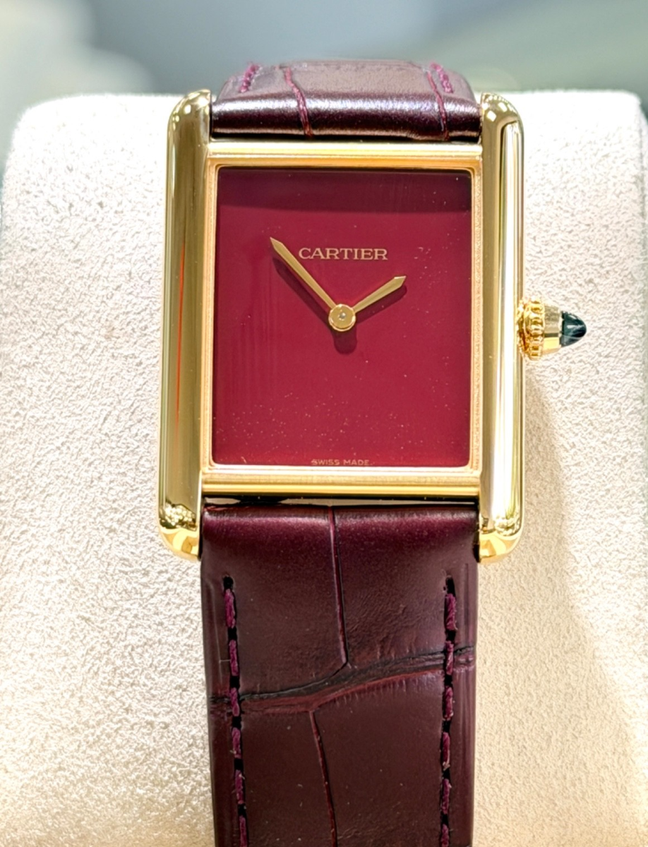Cartier Tank Louis Cartier WGTA0190 18k Gold Burgundy Color Watch