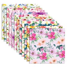 24 Sheets Floral Pattern Paper 12" x 12" Watercolor Flower Scrapbook Paper Sp...