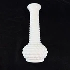 Vintage EO Brody White Milk Glass USA Hobnail Bud Vase 7 3/4" Flower Granny Core