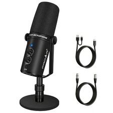 XLR/USB Dynamic Microphone,PC Computer Microphone for Podcasting,Vocal Record...