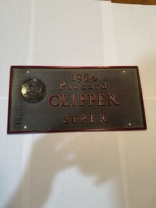 1954 Packard Clipper Super Dealership License Plate 