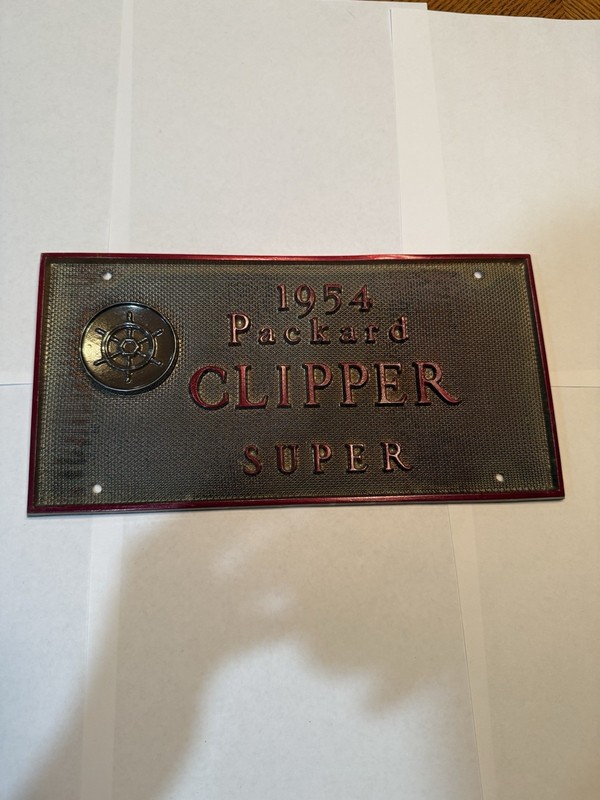 1954 Packard Clipper Super Dealership License Plate 