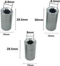 Piano Tuning Pin Socket Kit Include 8mm 8.3mm 8.8mm Piano Ratchet Star Head, ...